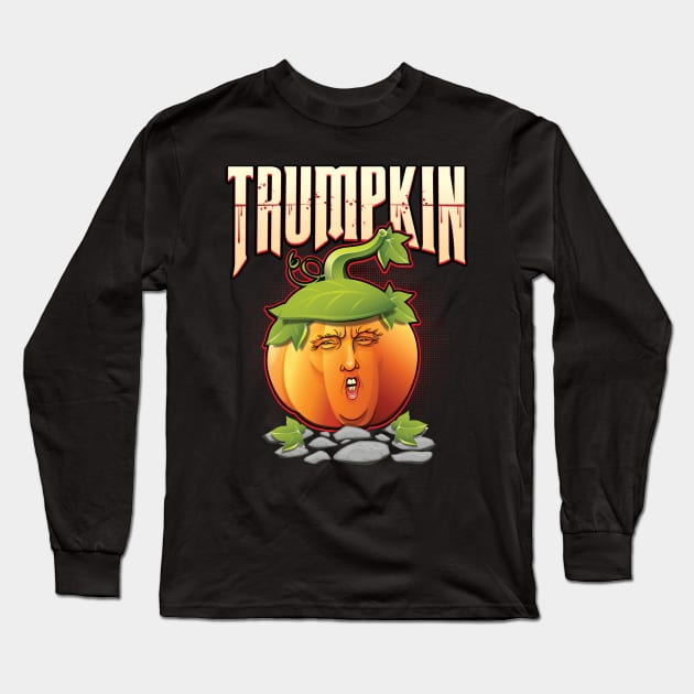 Trumpkin TShirt Funny Halloween Costume Trump Shirt Long Sleeve T-Shirt by ghsp